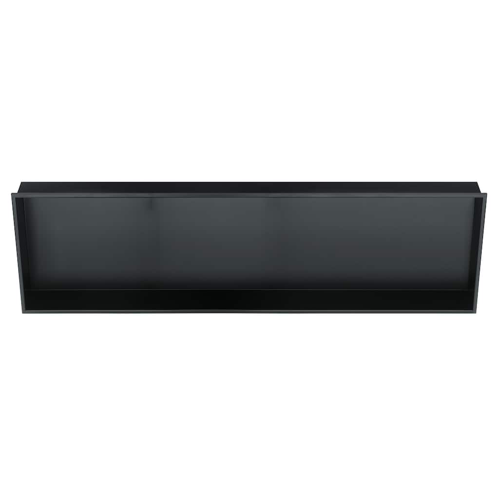 12-in x 48-in Ultra-thin Frame Recessed Stainless Steel Shower Niche Matte Black