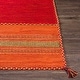 preview thumbnail 24 of 26, Hand-Woven Recar Stripe Reversible Area Rug
