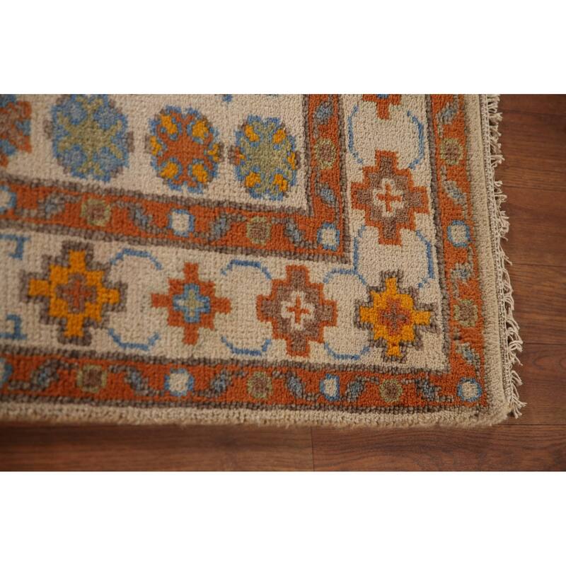 Geometric Khotan Oriental Area Rug Wool Carpet - 8'1" x 10'2"