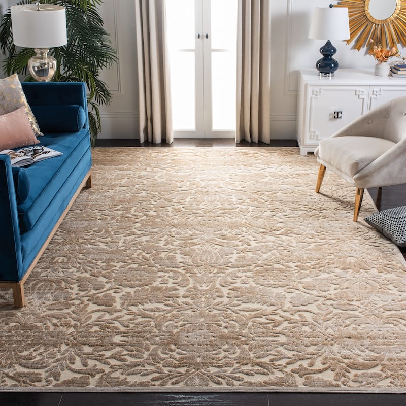 Martha Stewart by SAFAVIEH Heritage Bloom Viscose/ Chenille Rug - 8' x 11'2" - Dune