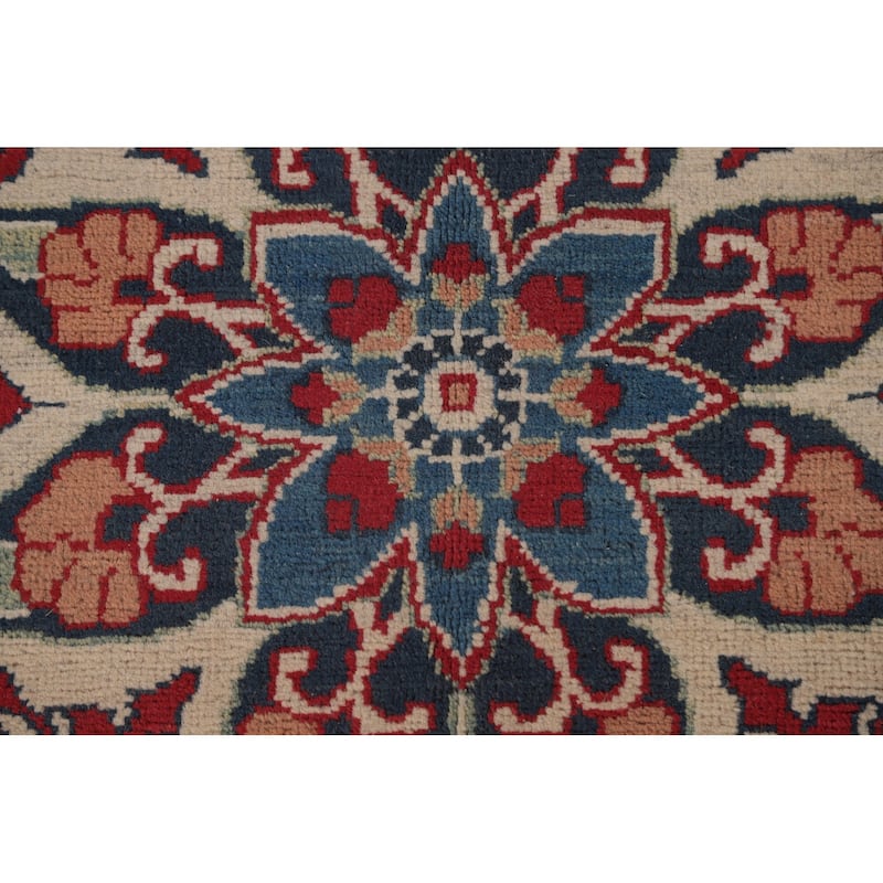 Blue Kazak Oriental Area Rug Handmade Bedroom Wool Carpet - 8'5" x 10'7"