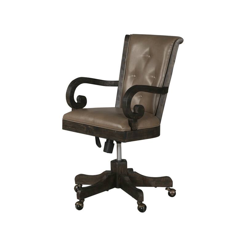 Magnussen Home Bellamy Peppercorn Fully Upholstered Swivel Chair