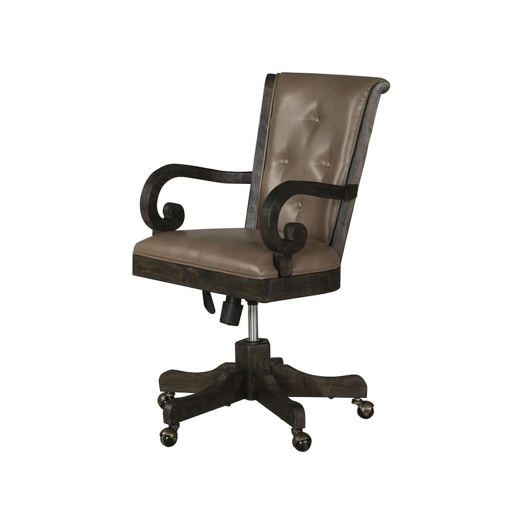 Magnussen Home Bellamy Peppercorn Fully Upholstered Swivel Chair