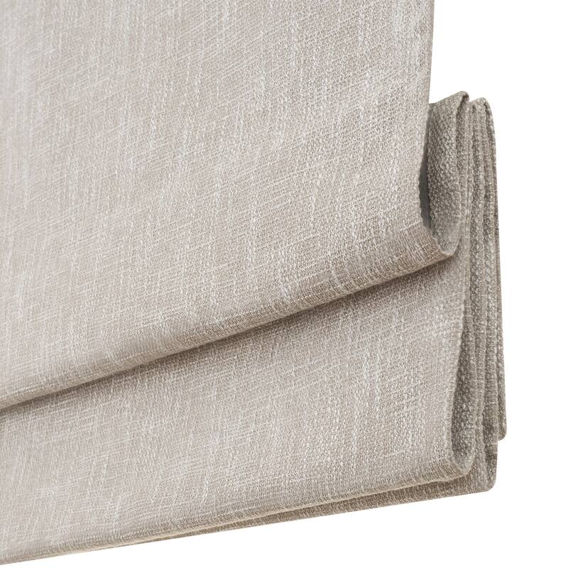 Eclipse Drew Textured Solid 100% Total Blackout Cordless Roman Shade