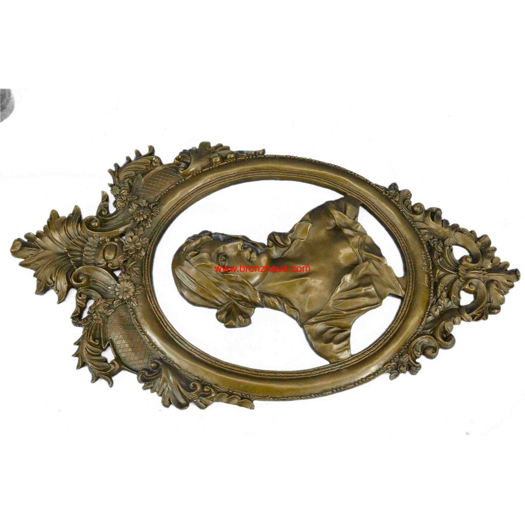 Extra Large Brilliant Lost Wax Sexy Female Wall Mount Bronze Sculpture Statue