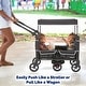 preview thumbnail 3 of 3, Kolcraft Cloud 360 Stroller Wagon - Black