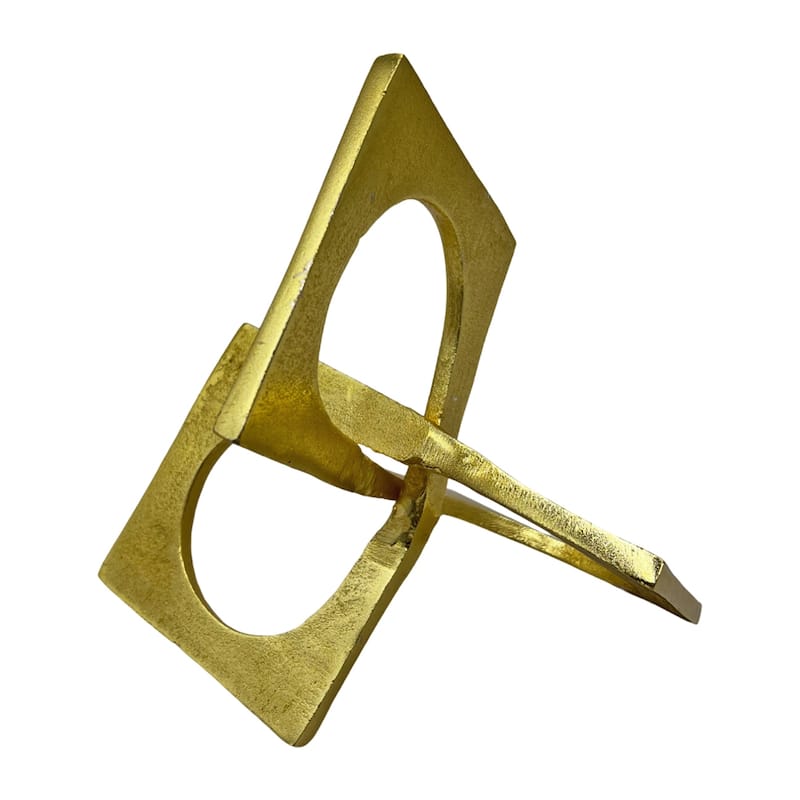 Decorative Handmade Aluminum 8.5 inch Square Sculpture - 6 x 7 x 8.5 in