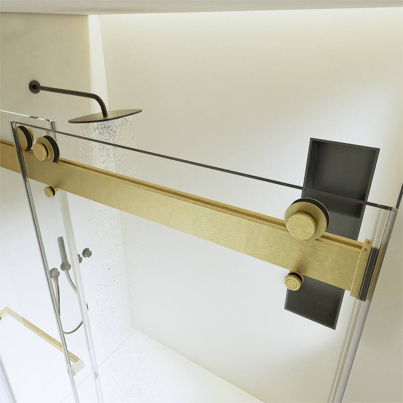 56-60"W x 76"H Frameless Double Sliding Shower Door
