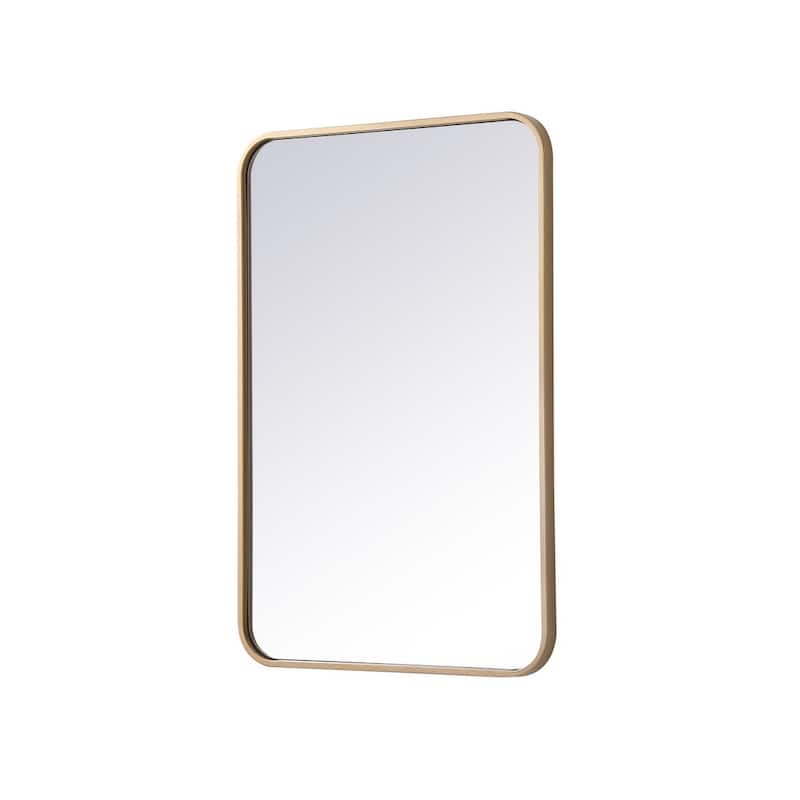 Ezra Soft Corner Metal Rectangular Mirror
