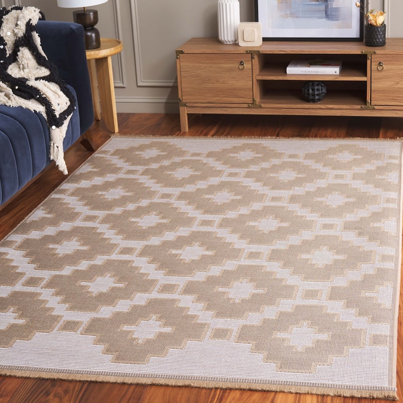 SAFAVIEH Aspect Jensina Rustic Moroccan Jute Rug - 8' x 10' - Natural/Ivory