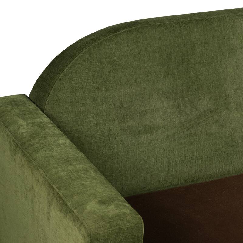 Poly & Bark Fano 99" Sofa in Distressed Green Velvet