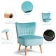 preview thumbnail 32 of 31, Costway Armless Accent Chair Tufted Velvet Leisure Chair Single Sofa