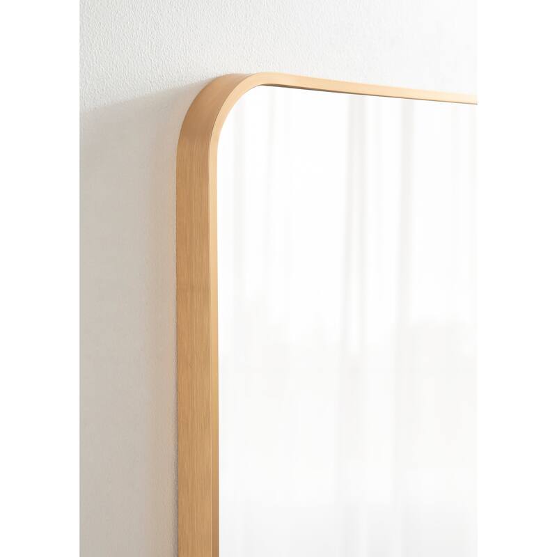 Kate and Laurel Zayda Radius Rectangle Framed Wall Mirror