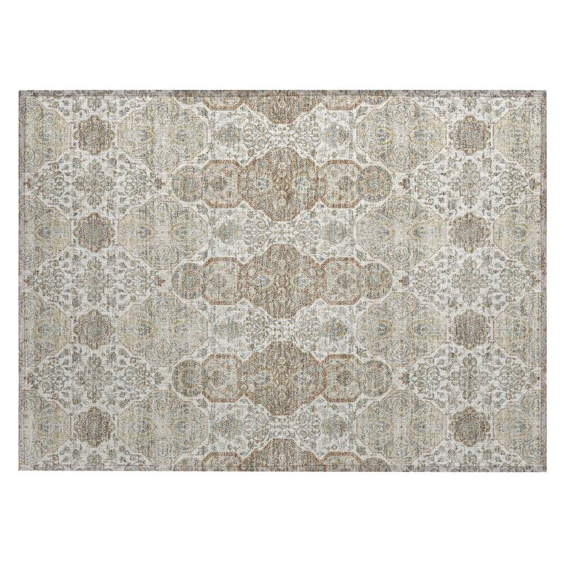 Machine Washable Indoor/ Outdoor Global Budden Chantille Rug