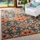 SAFAVIEH Heritage Oriental Hand-tufted Wool Area Rug - 6' x 9' - Camel/Blue
