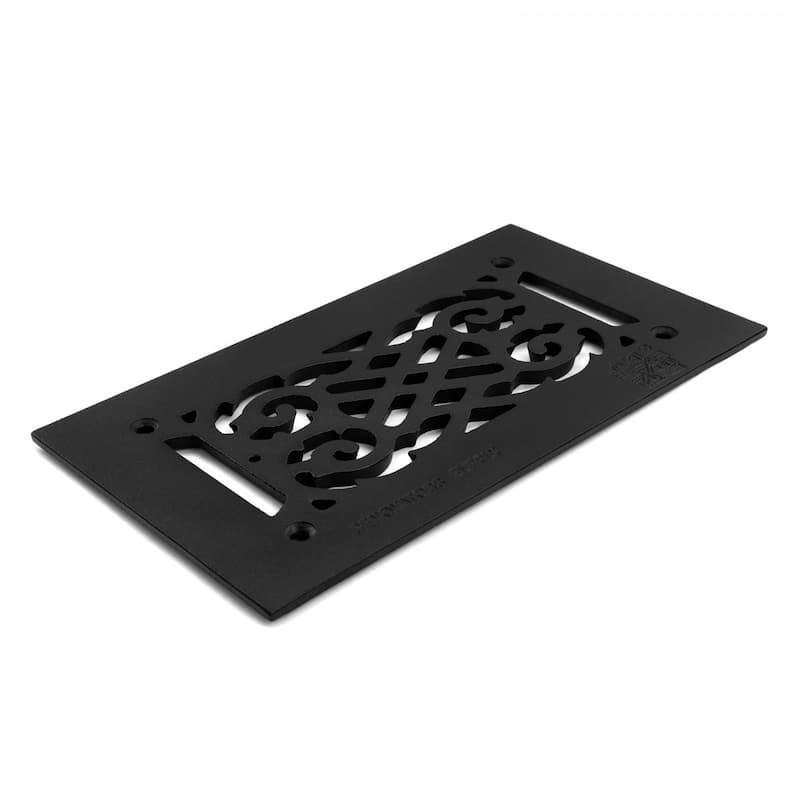 Black Cast Aluminum Air Ventilation Grille Walkable Floor Register Luxurious 10" x 5.5" Pack of 4 Renovators Supply
