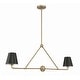 preview thumbnail 3 of 7, Xavier 2 Light Vibrant Gold Chandelier - 42"W x 15"H