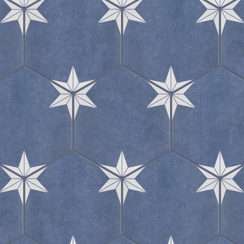 Merola Tile Stella Hex Day 8-5/8" x 9-7/8" Porcelain Floor and Wall Tile