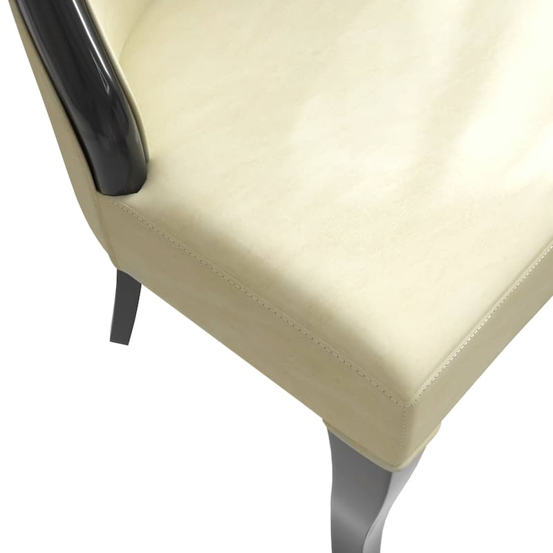 Novara Dining Chair with High-Back Design and Rubberwood Legs Set of 2