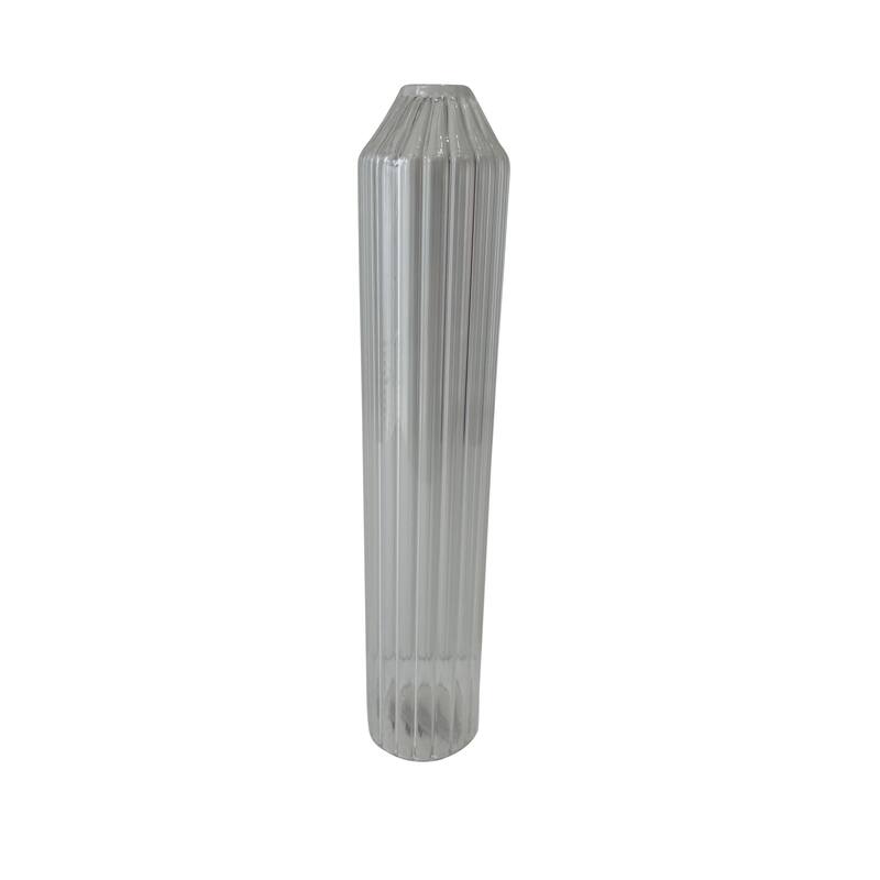 Decorative Clear Glass Bottle/Vase Dia 2.75" & H 14" - CLEAR - CLEAR