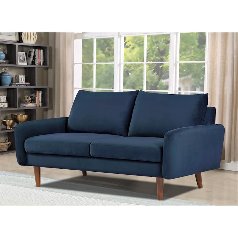 US Pride Furnitirue 58''W Tapered Legs Kent Velvet Loveseat