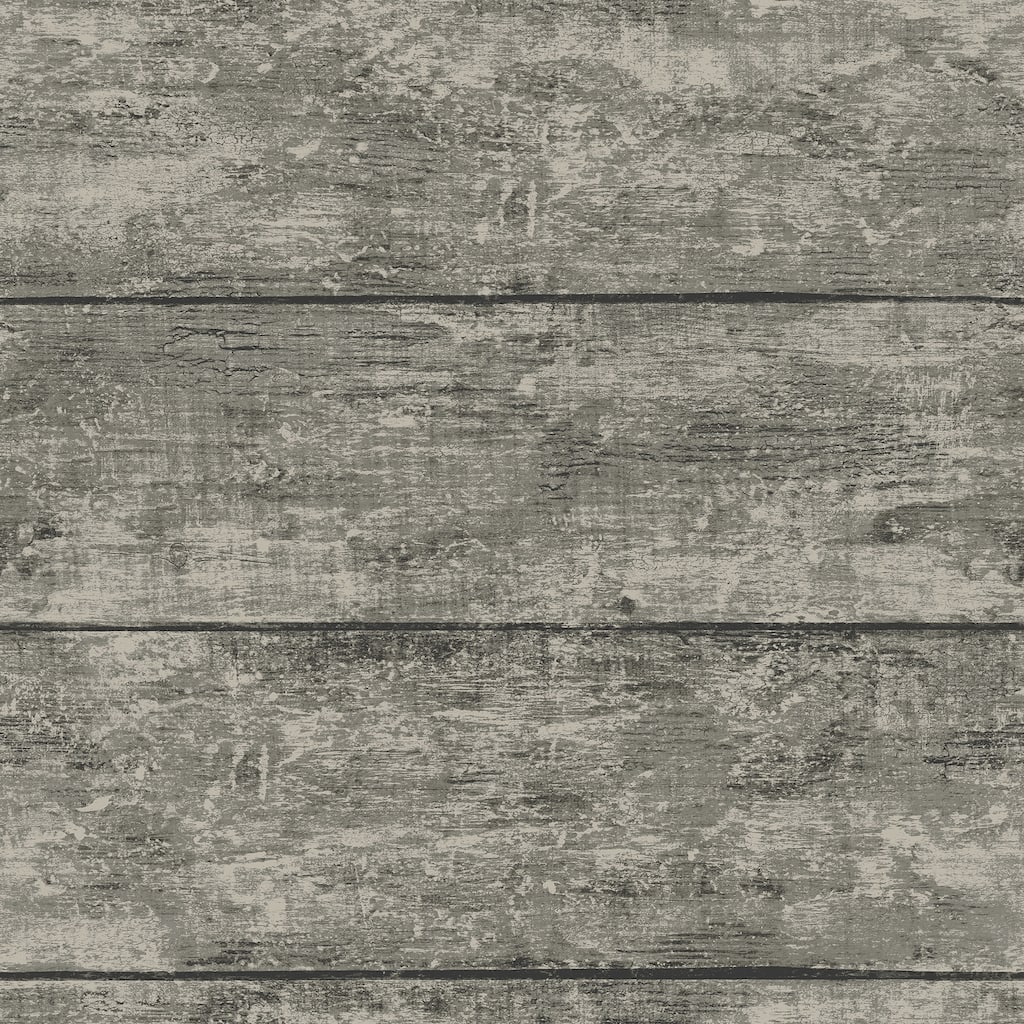Chesapeake Cabin Charcoal Wood Planks Wallpaper