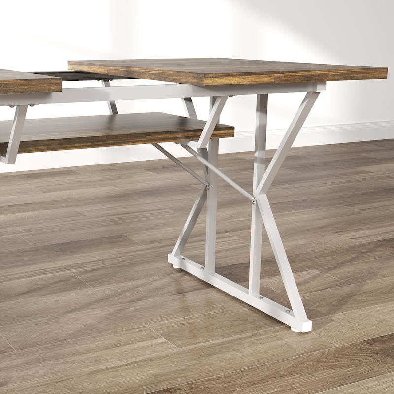 Modern Style Extendable Dining Table, Expandable Kitchen Table