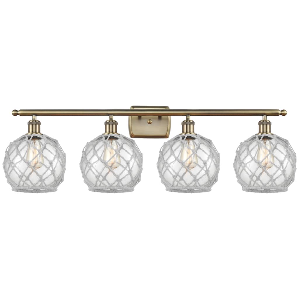 Innovations Lighting Endless Possibilities Ballston - Farmhouse Rope - 4 Light 38" Bath Vanity Light