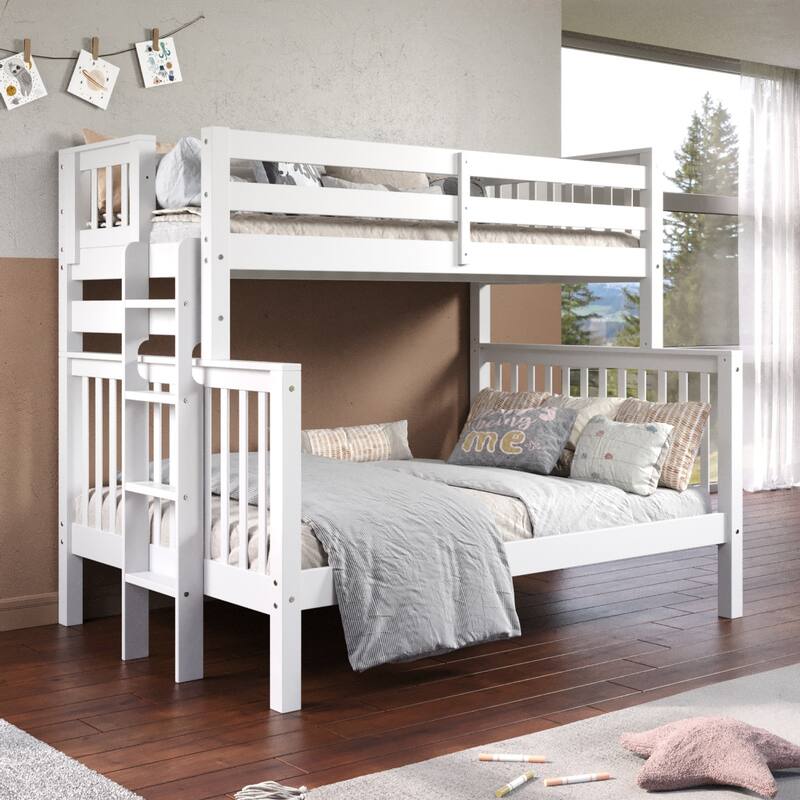 Taylor & Olive Trillium Twin over Full Bunk Bed with End Ladder