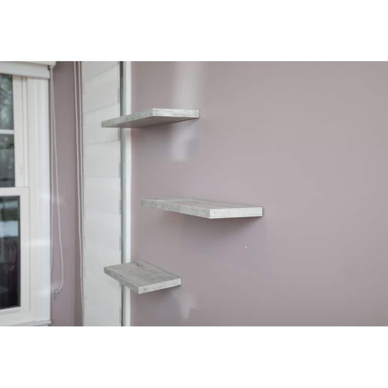 Wall Mounted Display Ledge Floating Wall Shelves Set of 3