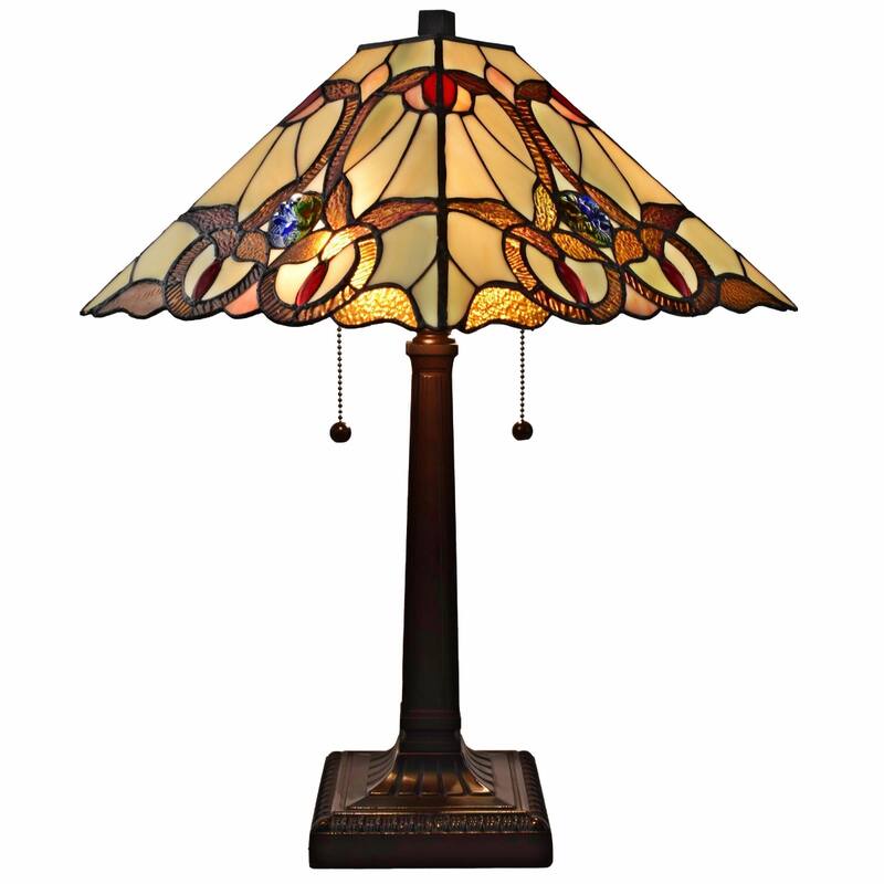 Vintage Style 22 Inch Two-Light Candlestick Table Lamp with Beige Shade - 11” x 21” x 22”