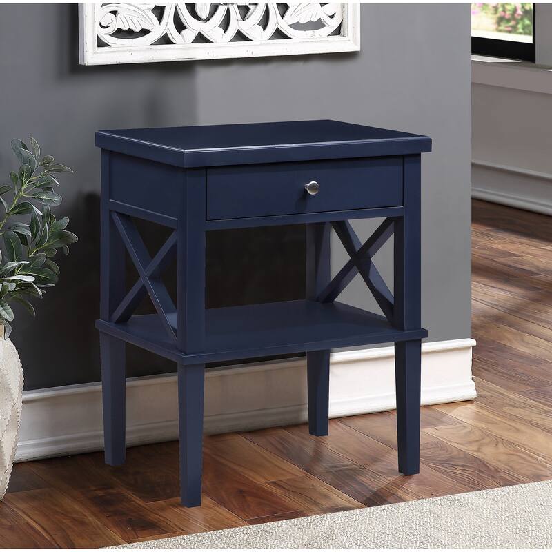 Nightstand with 1-drawer and 1-Shelf