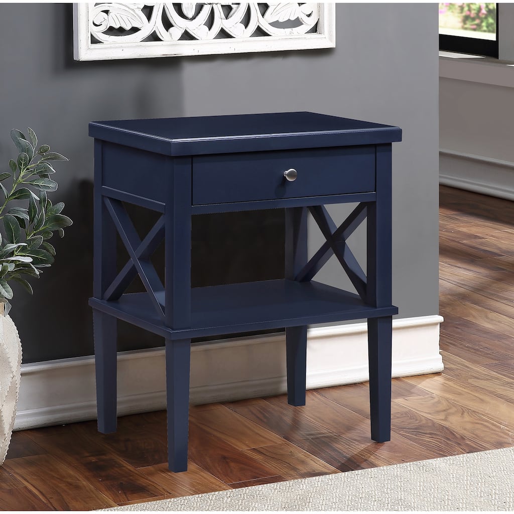 Nightstand with 1-drawer and 1-Shelf