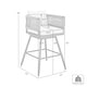 preview thumbnail 10 of 10, Alegria Outdoor Patio Swivel Counter Stool in Aluminum with Rope and Cushions
