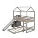 preview thumbnail 24 of 30, Twin over Twin Bunk Bed with Slide, Storage Steps & Playhouse Design