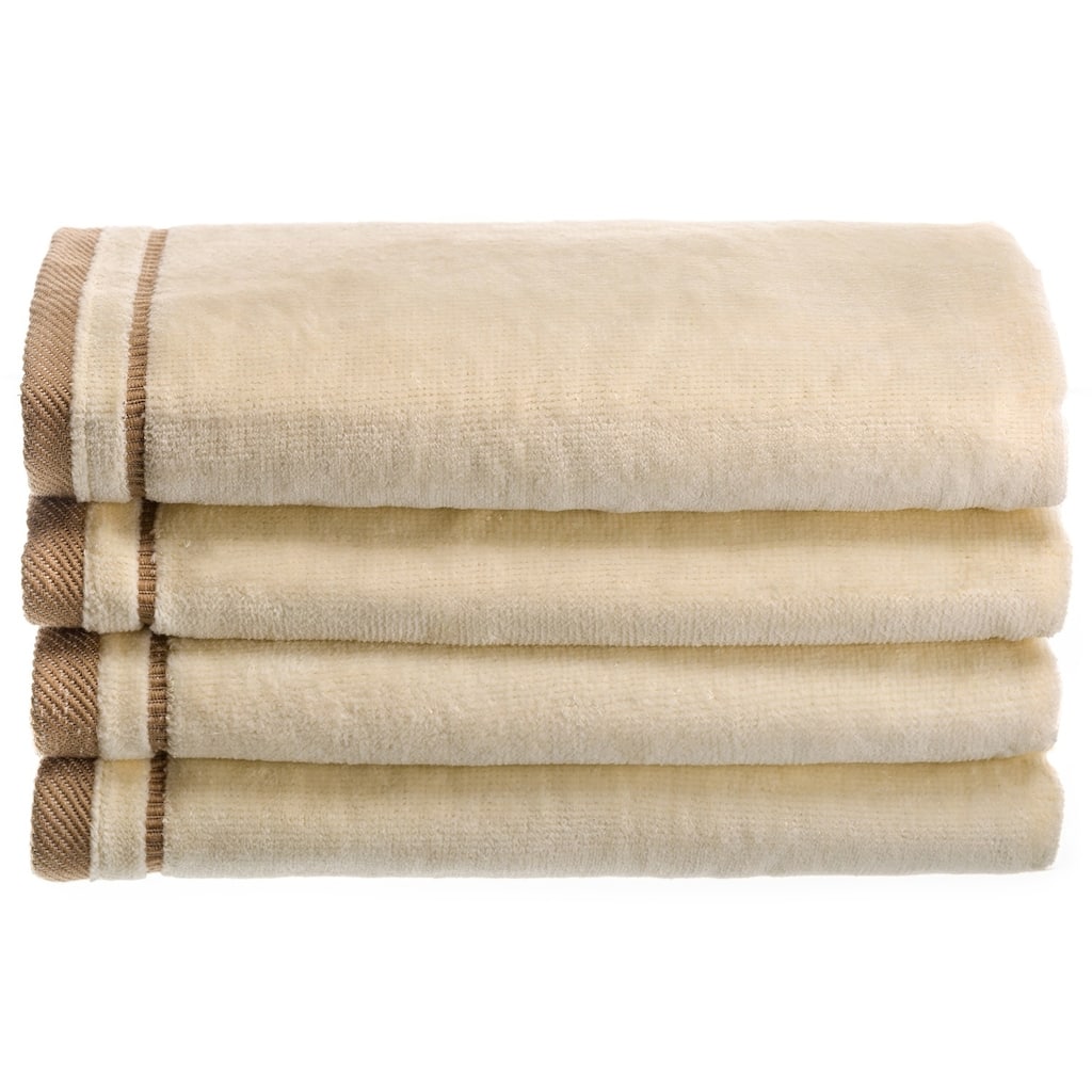 Creative Scents Cotton Fingertip Towels 4 pc. Set 11x8 Inch - white