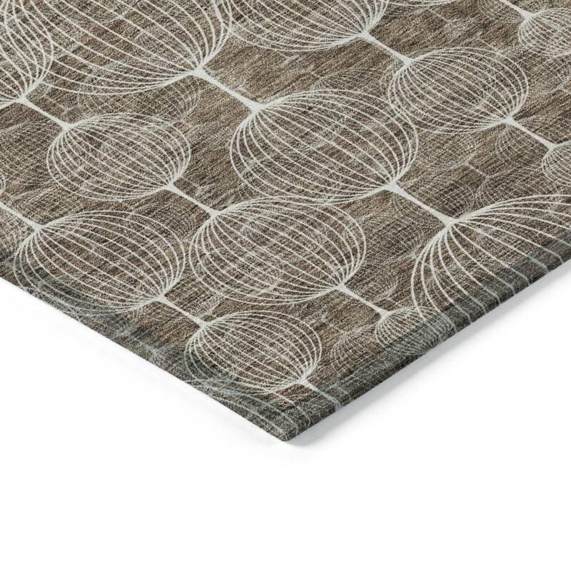 HomeRoots Geometric Transitional Rectangle Outdoor Rug