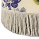 preview thumbnail 19 of 90, Yolanda Performance Fabric 25" Tufted Round Footstool Ottoman with Rope Fringe