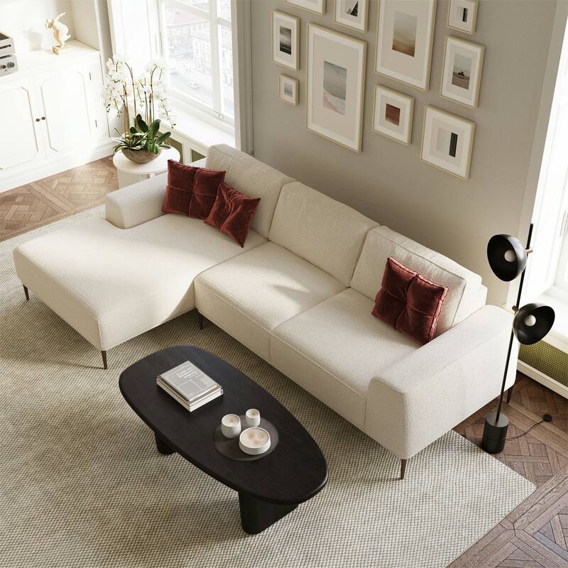 Poly & Bark Rue 113" Fabric Sectional Sofa