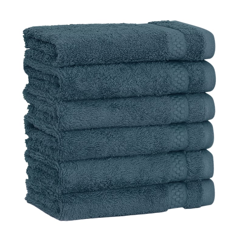 Authentic Hotel and Spa 100 percent Aeagean Long Staple Turkish Cotton STARLIGHT Terry Washcloths (Set of 6)