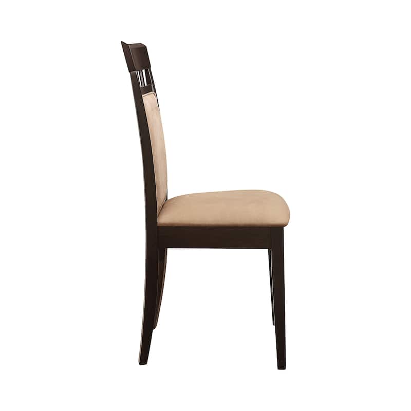 Alencon Beige and Cappuccino Upholstered Dining Chairs (Set of 8)