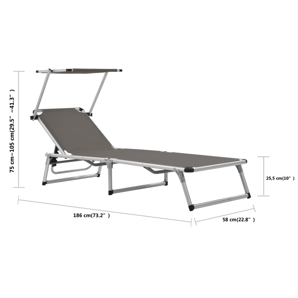 Aluminium and textilene sun loungers deals
