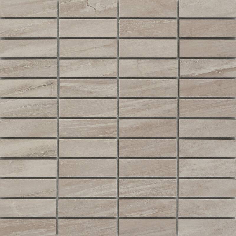 Emser Tile Technique - 12" x 12" Rectangle Linear Mosaic Floor and