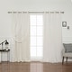 preview thumbnail 12 of 35, Aurora Home Star Punch Tulle Overlay Blackout Curtain Panel Pair 52"W x 84"L - Biscuit