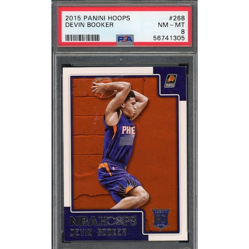Devin Booker 2015 Panini Hoops Basketball Rookie Card #268 Graded PSA 8 - 8'6" x 11'6"