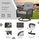 preview thumbnail 16 of 46, EROMMY Outdoor 3 Pieces Swivel Rocker Patio Chair Sets with Glass Table, All-Weather Wicker & Thickened Cushions for Backyard