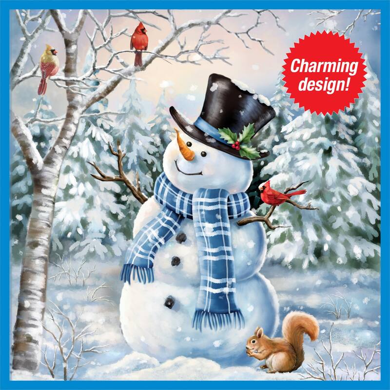 Winter Snowman Kitchen Dishwasher Magnet - Standard