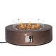 preview thumbnail 36 of 83, COSIEST 42'' Outdoor Round Propane Fire Pit w Wind Guard and Fire Glass