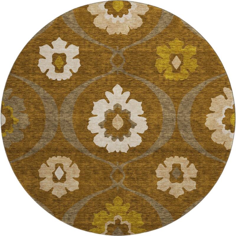 Premium Washable Super Soft Floral Scallops Mayfield Rug
