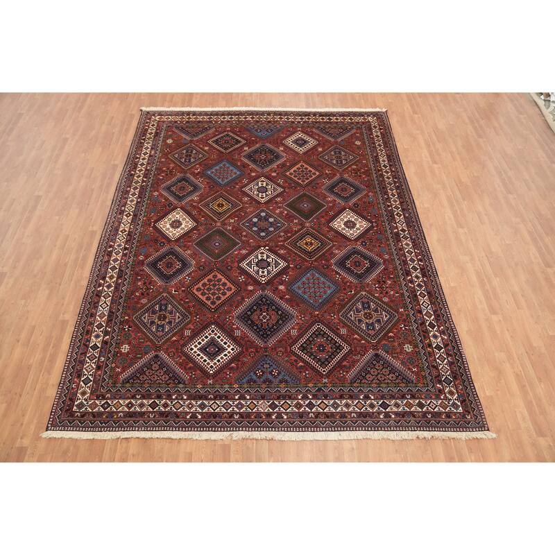 Hand Knotted Oriental 100% Wool Carpet Traditional Tribal Oranges & Rust Yalameh Area Rug - 13' 1'' X 10' 0''